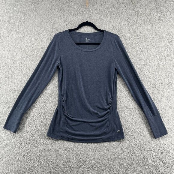 GapFit Maternity Long Sleeve Lightweight top womens size small blue thumbholes - Picture 3 of 11